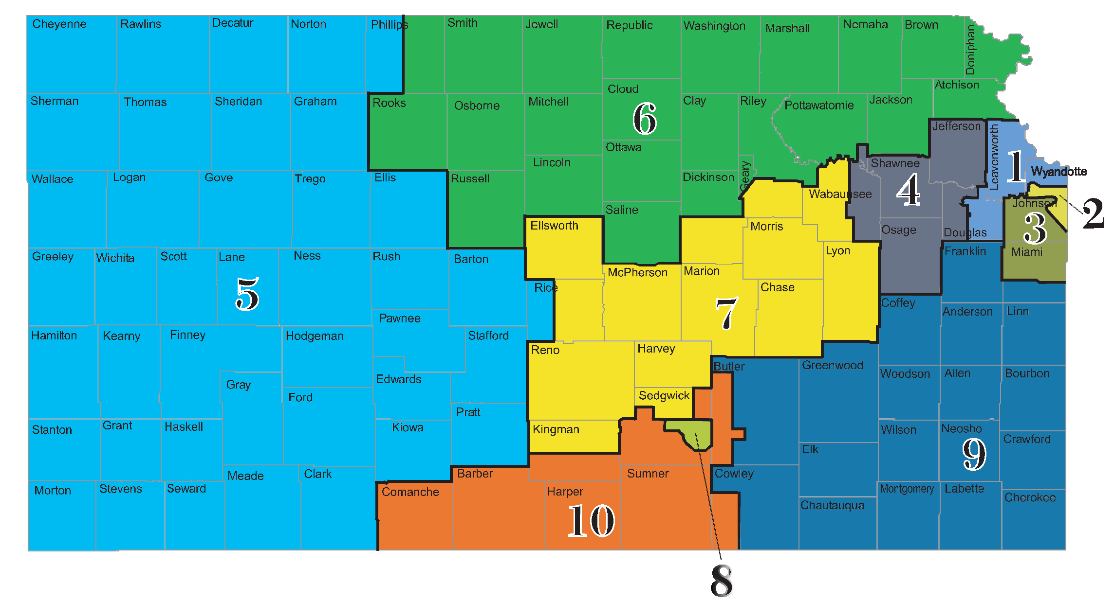 Kansas Board of Education Map