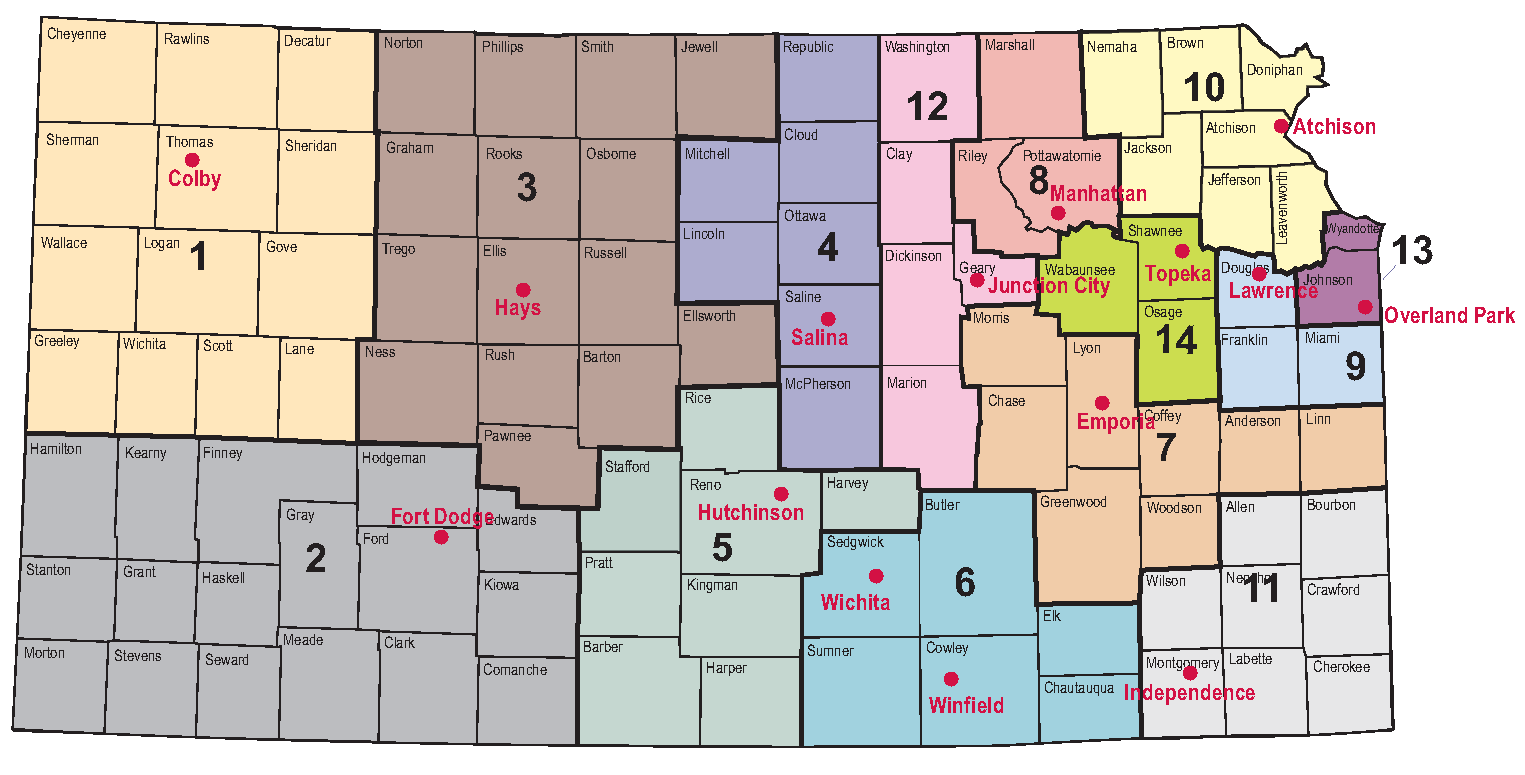 Kansas Veterans Commission Map